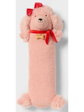 Pillowfort Pink Poodle Plush Bow & Bone Tag 23" Weighted Stuffed Animal Anxiety